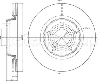 Fri.Tech. BD0472 - Спирачен диск vvparts.bg