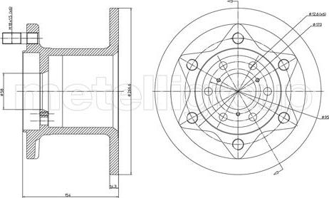 Fri.Tech. BD0591 - Спирачен диск vvparts.bg