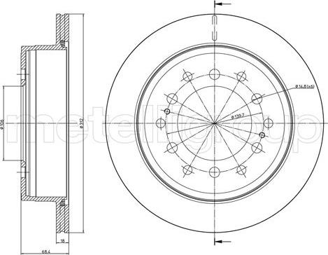 Fri.Tech. BD0521 - Спирачен диск vvparts.bg