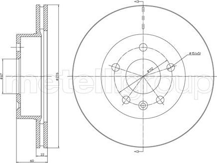 Fri.Tech. BD0522 - Спирачен диск vvparts.bg