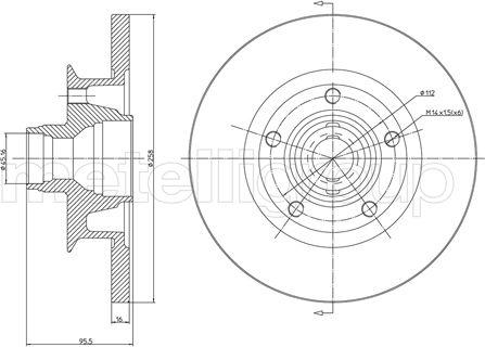 Fri.Tech. BD0578 - Спирачен диск vvparts.bg