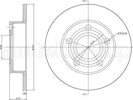 Fri.Tech. BD0641 - Спирачен диск vvparts.bg