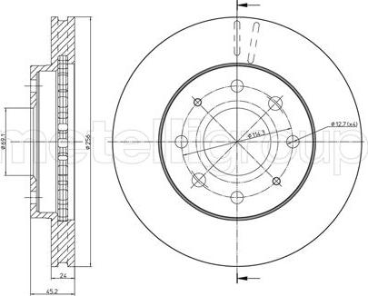 Fri.Tech. BD0680 - Спирачен диск vvparts.bg