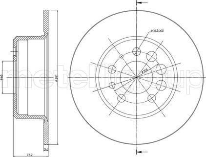 Fri.Tech. BD0046 - Спирачен диск vvparts.bg