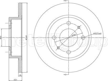 Fri.Tech. BD0040 - Спирачен диск vvparts.bg