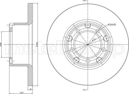 Fri.Tech. BD0041 - Спирачен диск vvparts.bg