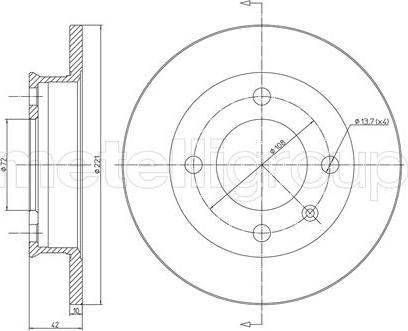 Fri.Tech. BD0005 - Спирачен диск vvparts.bg