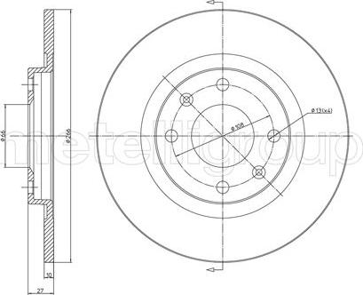 Fri.Tech. BD0001 - Спирачен диск vvparts.bg