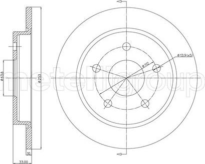 Fri.Tech. BD0033 - Спирачен диск vvparts.bg