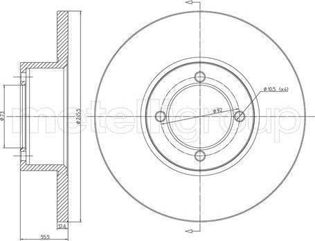 Metzger 10012 - Спирачен диск vvparts.bg