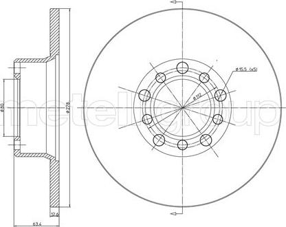 Fri.Tech. BD0028 - Спирачен диск vvparts.bg