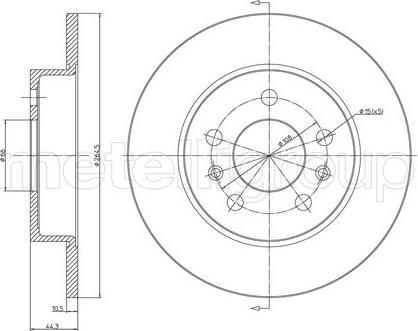 Fri.Tech. BD0180 - Спирачен диск vvparts.bg