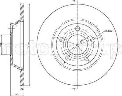 Fri.Tech. BD0187 - Спирачен диск vvparts.bg