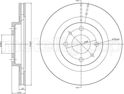 Fri.Tech. BD0803 - Спирачен диск vvparts.bg