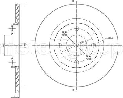 Fri.Tech. BD0835 - Спирачен диск vvparts.bg