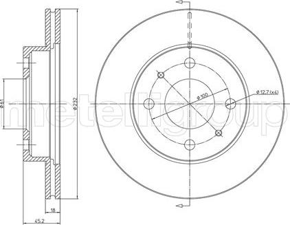 Metelli 800-457 - Спирачен диск vvparts.bg