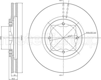 Fri.Tech. BD0352 - Спирачен диск vvparts.bg