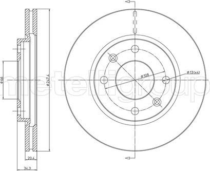 Fri.Tech. BD0256 - Спирачен диск vvparts.bg