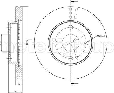 Fri.Tech. BD0234 - Спирачен диск vvparts.bg