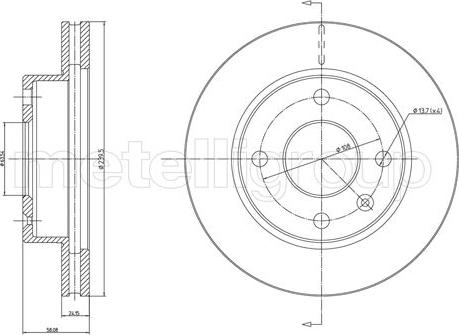 Fri.Tech. BD0238 - Спирачен диск vvparts.bg