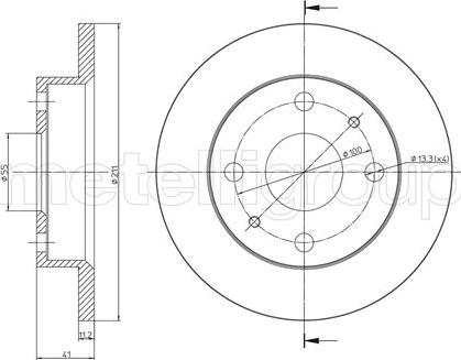 Fri.Tech. BD0709 - Спирачен диск vvparts.bg