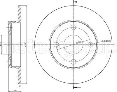 Fri.Tech. BD0711 - Спирачен диск vvparts.bg