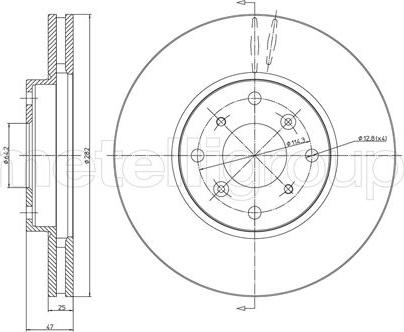 Fri.Tech. BD0734 - Спирачен диск vvparts.bg