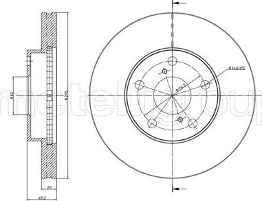 Fri.Tech. BD0732 - Спирачен диск vvparts.bg