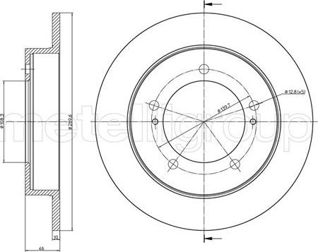 Fri.Tech. BD1498 - Спирачен диск vvparts.bg