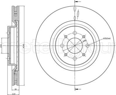 Fri.Tech. BD1444 - Спирачен диск vvparts.bg