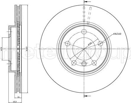 Fri.Tech. BD1453 - Спирачен диск vvparts.bg