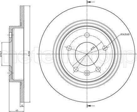 Fri.Tech. BD1400 - Спирачен диск vvparts.bg