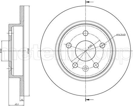 Fri.Tech. BD1424 - Спирачен диск vvparts.bg