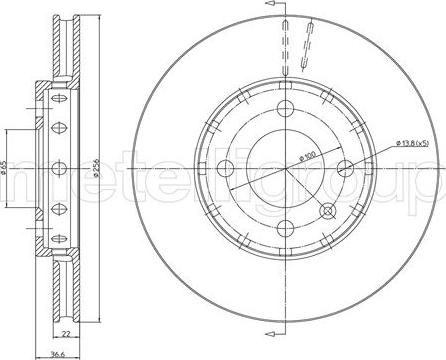 Fri.Tech. BD1549 - Спирачен диск vvparts.bg