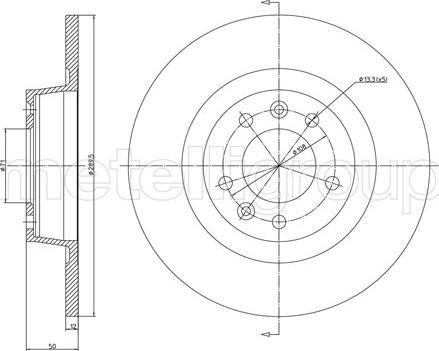 Fri.Tech. BD1504 - Спирачен диск vvparts.bg