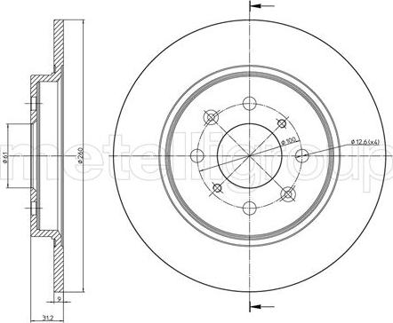 Fri.Tech. BD1502 - Спирачен диск vvparts.bg