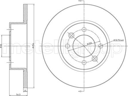 Fri.Tech. BD1583 - Спирачен диск vvparts.bg