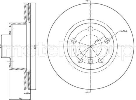 Fri.Tech. BD1654 - Спирачен диск vvparts.bg