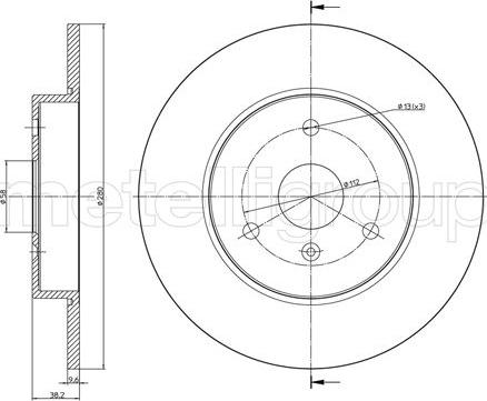 Fri.Tech. BD1609 - Спирачен диск vvparts.bg