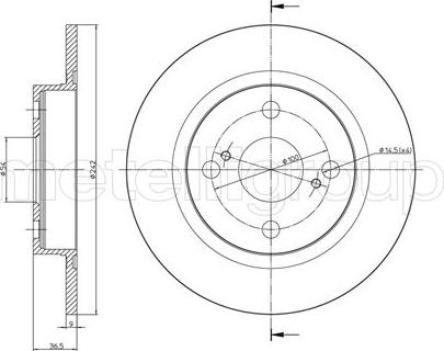 Fri.Tech. BD1603 - Спирачен диск vvparts.bg