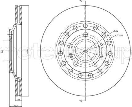 Fri.Tech. BD1684 - Спирачен диск vvparts.bg