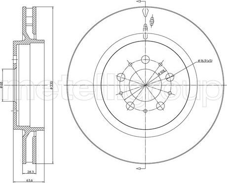 Fri.Tech. BD1633 - Спирачен диск vvparts.bg