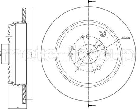 Fri.Tech. BD1624 - Спирачен диск vvparts.bg