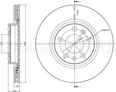 Fri.Tech. BD1090 - Спирачен диск vvparts.bg