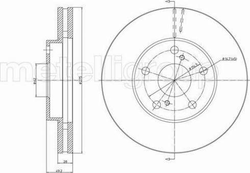 Fri.Tech. BD1063 - Спирачен диск vvparts.bg