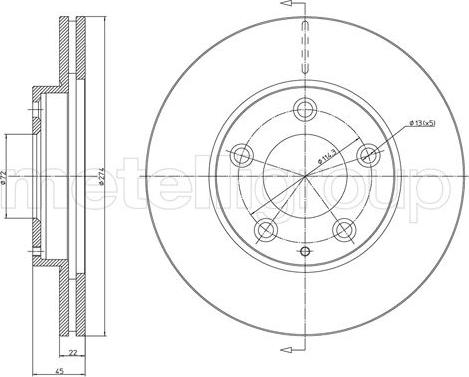 Fri.Tech. BD1036 - Спирачен диск vvparts.bg