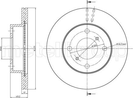 Fri.Tech. BD1168 - Спирачен диск vvparts.bg