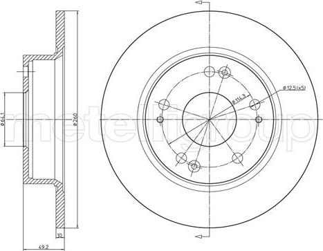 Fri.Tech. BD1104 - Спирачен диск vvparts.bg