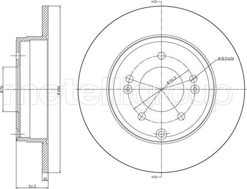 Fri.Tech. BD1112 - Спирачен диск vvparts.bg