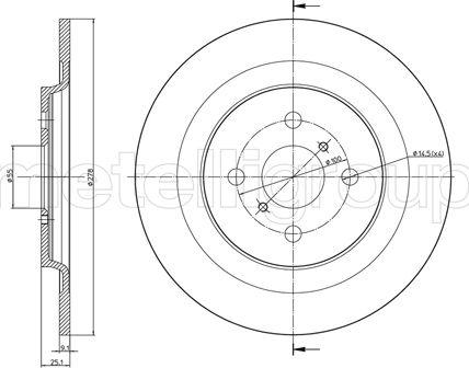 Fri.Tech. BD1174 - Спирачен диск vvparts.bg